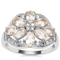 Serenite Ring with White Zircon in Sterling Silver 1.95cts