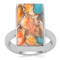 Oyster Turquoise Ring in Sterling Silver 11cts
