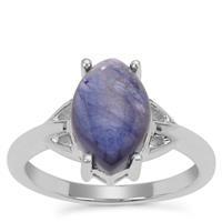 Thai Sapphire Ring in Sterling Silver 4.75cts 