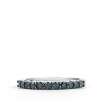 Green Diamond Ring  in Sterling Silver 1/2ct