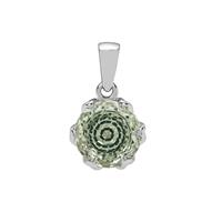TheiaCut™ Prasiolite Pendant in Sterling Silver 5.60cts