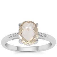 Serenite Ring with White Zircon in Sterling Silver 1.84cts