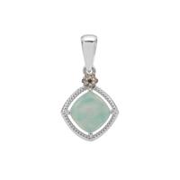 Gem-Jelly™ Aquaprase™ Pendant with Champagne Diamond in Sterling Silver 2.25cts