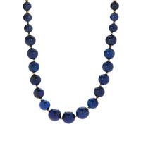 Lapis Lazuli Necklace in Gold Tone Sterling Silver 257.85cts