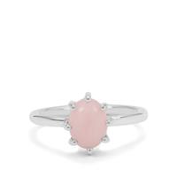 Peruvian Pink Opal Ring in Sterling Silver 1.55cts