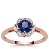 Nilamani Ring with White Zircon in 9K Rose Gold 1cts