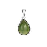 Canadian Nephrite Jade Pendant in Sterling Silver 5.88cts