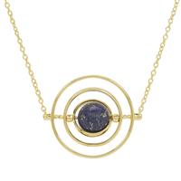 Lapis Lazuli Celestial Necklace in Gold Plated Sterling Silver 7.70cts