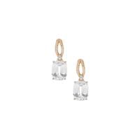 Kaduna White Zircon Earrings in 9K Gold 7.17cts
