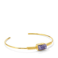 Tanzanite Bangle in Gold Plated Sterling Silver 5.47cts