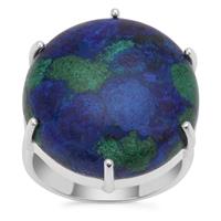 Azure Malachite Ring in Sterling Silver 19.58cts