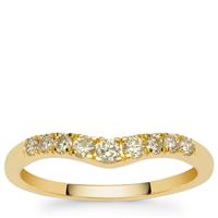 Natural Yellow Diamonds Ring in 9K Gold 0.37ct