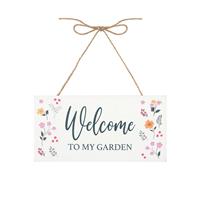 Botanical Welcome to My Garden Sign
