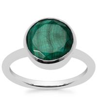 Congo Malachite Ring in Sterling Silver 4.25cts