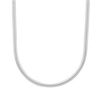 18" Sterling Silver Tempo Round Snake Chain 4.50g