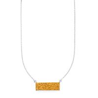 Golden Drusy Necklace in Sterling Silver 16.06cts