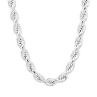 18" Sterling Silver Hollow Rope Chain 9.28g