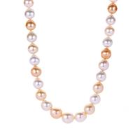 South Sea Cultured Pearl Graduated Necklace in Sterling Silver 