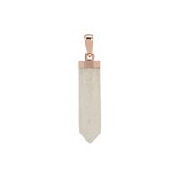 Rainbow Moonstone Pendant in Rose Gold Plated Sterling Silver 5.10cts 