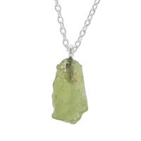 Suppatt Peridot Pendant Necklace in Sterling Silver 12.23cts