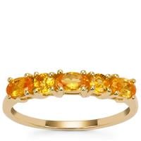 Mandarin Garnet Ring in 9K Gold 1.05cts
