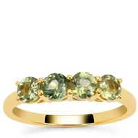 Congo Green Tourmaline Ring in 9K Gold 1.05cts
