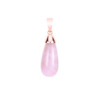 Kunzite Pendant in Rose Tone Sterling Silver 14cts