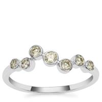 Natural Canary Diamonds Ring in 9K White Gold 0.32ct