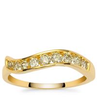 Natural Canary Diamonds Ring in 9K Gold 0.50ct