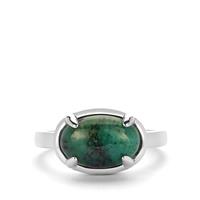 Itabira Emerald Ring in Sterling Silver 3.85cts