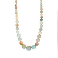 Multi-Colour Amazonite Necklace in Sterling Silver 293.70cts