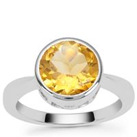 Diamantina Citrine Ring in Sterling Silver 3.30cts
