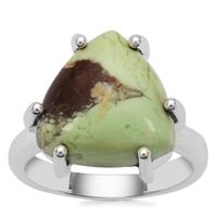 Queensland Chrysoprase Ring in Sterling Silver 9cts