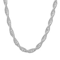 18" Sterling Silver Couture Diamond Cut Cordino Chain 2.95g