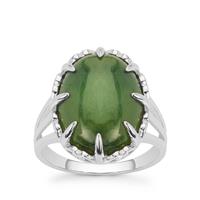 Canadian Nephrite Jade Ring in Sterling Silver 9.25cts