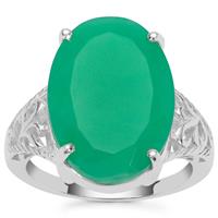 Chrysoprase Ring in Sterling Silver 10.15cts