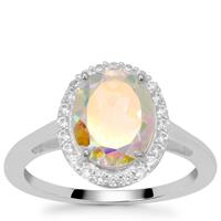 Mercury Mystic Topaz Ring with White Zircon in Sterling Silver 3.45cts