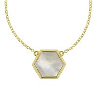 Mother of Pearl Necklace in Vermeil (12mm)