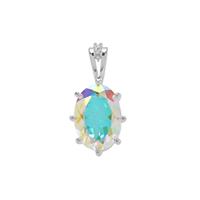 Mercury Mystic Topaz Pendant with White Zircon in Sterling Silver 6.90cts
