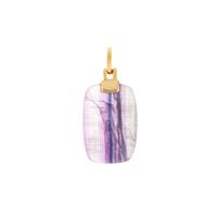 Rainbow Fluorite Pendant in Gold Tone Sterling Silver 40cts