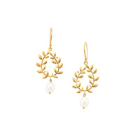 Kaori Cultured Pearl Earrings in Gold Plated Sterling Silver