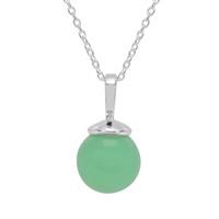 Chrysoprase Pendant Necklace in Sterling Silver 7.90cts