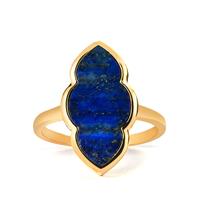 Lapis Lazuli Ring in Vermeil 4.14cts