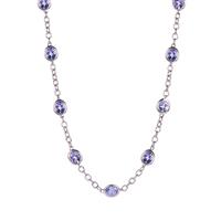 Tanzanite Necklace  in Sterling Silver 5cts