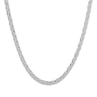 18" Sterling Silver Dettaglio Diamond Cut Wheat Chain 4.75g
