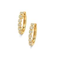 Natural Yellow Diamonds Earrings in 9K Gold 0.51ct