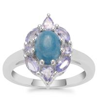 Thor Blue Quartz Ring with Tanzanite in Sterling Silver 2.28cts