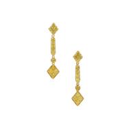 Natural Yellow Diamonds Earrings in 9K Gold 1.05cts
