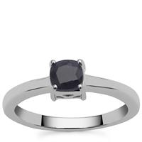 Blue Sapphire Ring in Sterling Silver 0.85ct