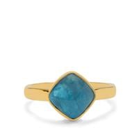 Neon Apatite Ring in Gold Plated Sterling Silver 2.75cts